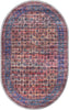 Unique Loom Maahru T-MAHR6 Antique Pink Area Rug Oval Top-down Image