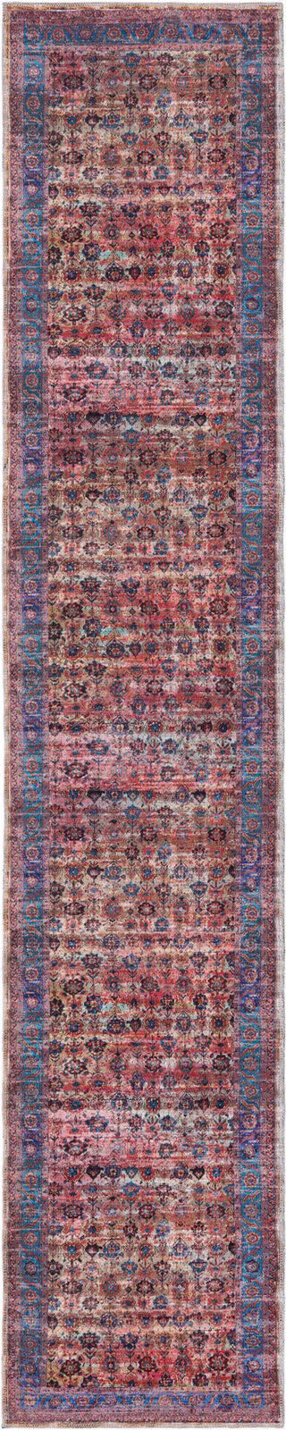 Unique Loom Maahru T-MAHR6 Antique Pink Area Rug Runner Top-down Image