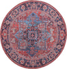 Unique Loom Maahru T-MAHR7 Rust Red Area Rug Round Top-down Image