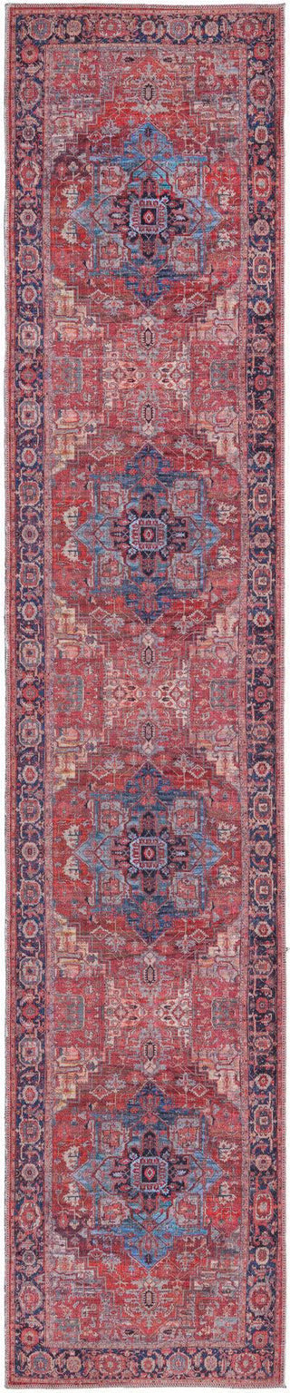 Unique Loom Maahru T-MAHR7 Rust Red Area Rug Runner Top-down Image