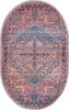 Unique Loom Maahru T-MAHR8 Antique Rust Red Area Rug Oval Top-down Image