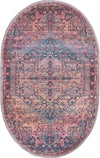 Unique Loom Maahru T-MAHR8 Antique Rust Red Area Rug Oval Top-down Image
