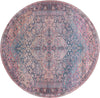 Unique Loom Maahru T-MAHR8 Antique Rust Red Area Rug Round Top-down Image