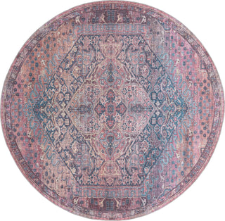 Unique Loom Maahru T-MAHR8 Antique Rust Red Area Rug Round Top-down Image