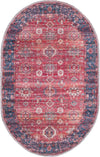Unique Loom Maahru T-MAHR9 Antique Red Area Rug Oval Top-down Image