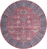 Unique Loom Maahru T-MAHR9 Antique Red Area Rug Round Top-down Image