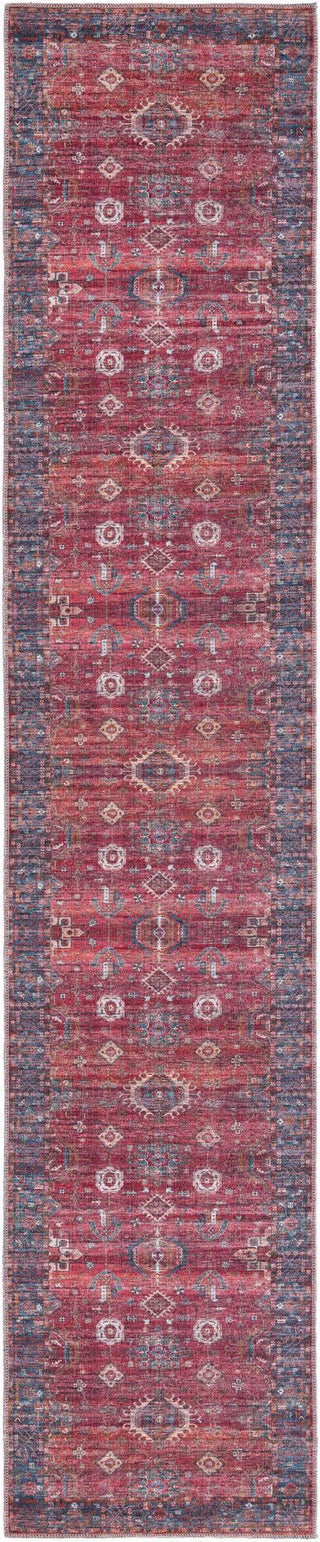 Unique Loom Maahru T-MAHR9 Antique Red Area Rug Runner Top-down Image