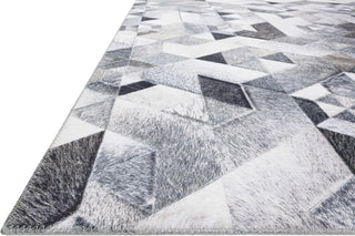 Loloi II Maddox MAD-03 Grey/Ivory Area Rug Corner 