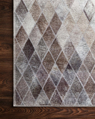 Loloi II Maddox MAD-04 Sand/Taupe Area Rug Corner On Wood