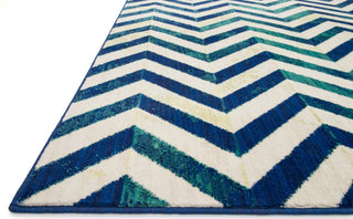 Loloi Madeline MZ-18 Ivory / Blue Area Rug Corner Shot