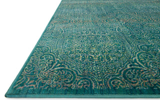 Loloi Madeline MZ-19 Teal / Multi Area Rug Corner Shot Feature