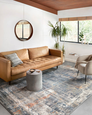 Loloi II Maeve MAE-03 Slate/Apricot Area Rug Lifestyle Image Feature