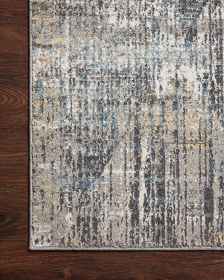 Loloi II Maeve MAE-04 Granite/Mist Area Rug Corner On Wood