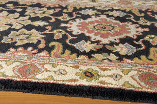 Momeni Mahal MC-22 Black Area Rug Corner Shot