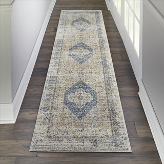 Nourison KI25 Malta MAI11 Ivory/Blue Area Rug