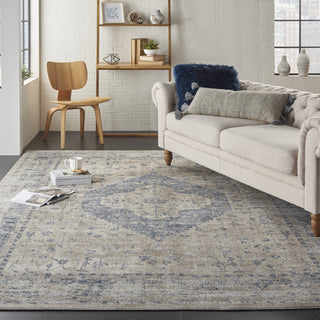 Nourison KI25 Malta MAI11 Ivory/Blue Area Rug