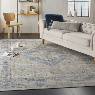 Nourison KI25 Malta MAI11 Ivory/Blue Area Rug