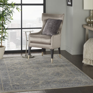 Nourison KI25 Malta MAI12 Ivory/Blue Area Rug