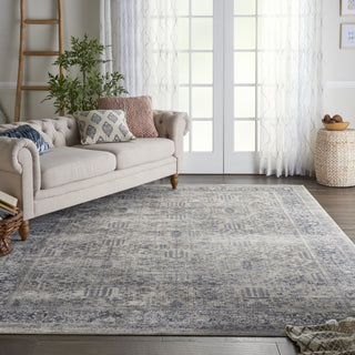 Nourison KI25 Malta MAI12 Ivory/Blue Area Rug