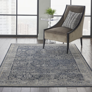 Nourison KI25 Malta MAI12 Navy/Ivory Area Rug