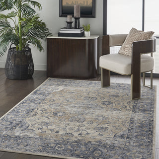 Nourison KI25 Malta MAI13 Blue/Ivory Area Rug