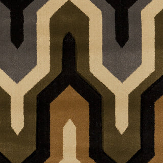 Surya Majestic MAJ-1023 Black Machine Loomed Area Rug Sample Swatch