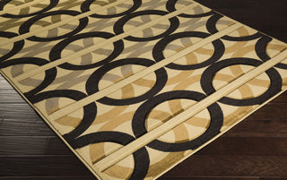 Surya Majestic MAJ-1039 Gold Machine Loomed Area Rug Corner Shot