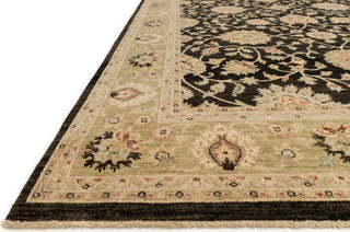 Loloi Majestic MM-01 Black/Ivory Area Rug Corner