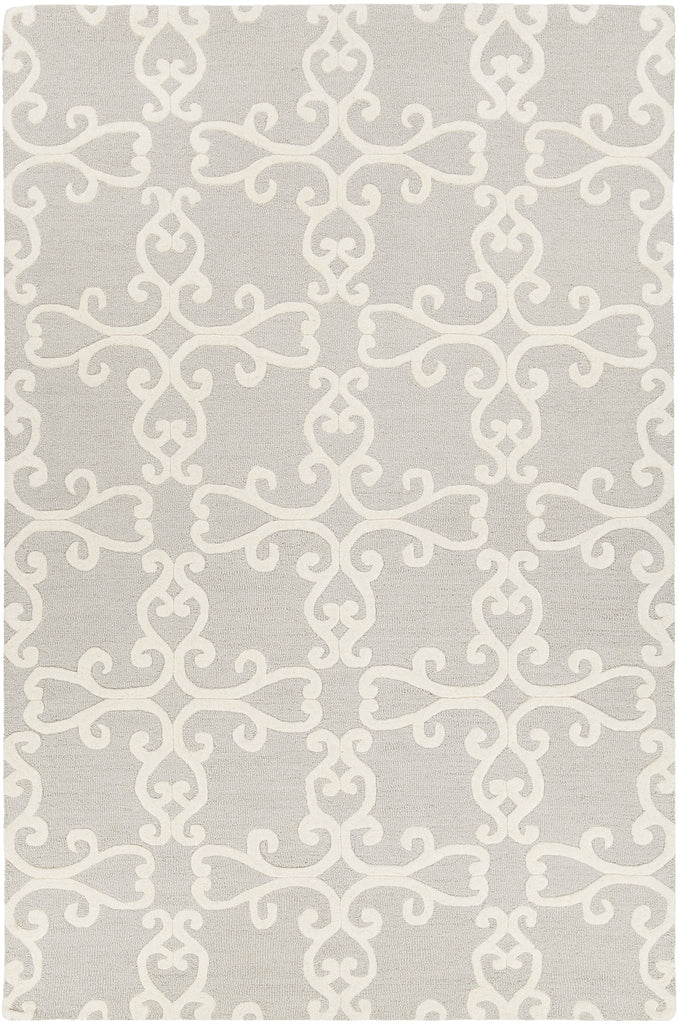 Chandra Makenna MAK-42600 Silver/Cream Area Rug main image