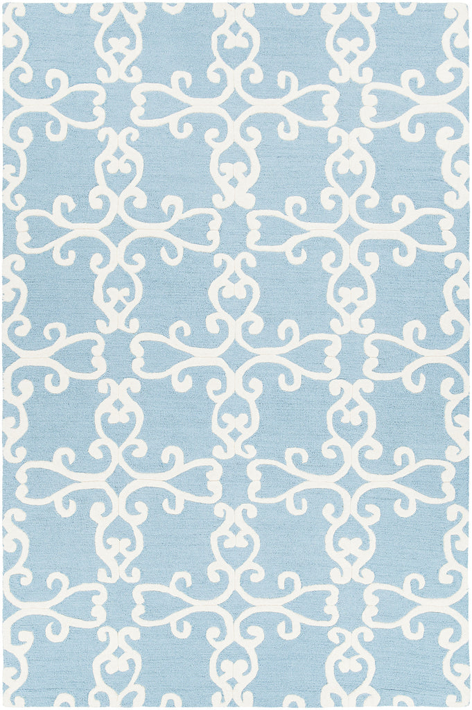 Chandra Makenna MAK-42601 Blue/Cream Area Rug main image
