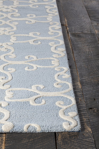 Chandra Makenna MAK-42603 Grey/Cream Area Rug Corner Shot