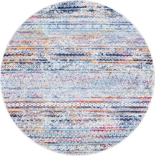 Unique Loom Malibu T-MLBU10 Multi Area Rug Round Top-down Image