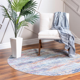 Unique Loom Malibu T-MLBU10 Multi Area Rug Round Lifestyle Image