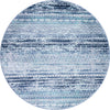 Unique Loom Malibu T-MLBU11 Blue Area Rug Round Top-down Image
