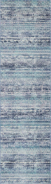 Unique Loom Malibu T-MLBU11 Blue Area Rug Runner Top-down Image