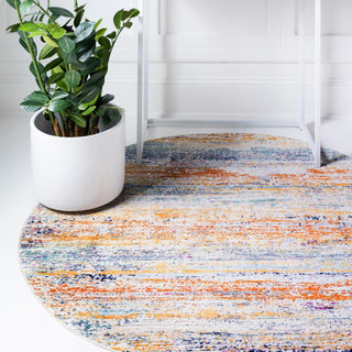 Unique Loom Malibu T-MLBU5 Multi Area Rug Round Lifestyle Image