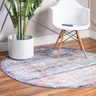 Unique Loom Malibu T-MLBU6 Multi Area Rug Round Lifestyle Image