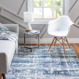 Unique Loom Malibu T-MLBU9 Blue Area Rug Rectangle Lifestyle Image