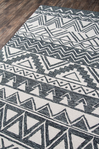 Momeni Mallorca MRC-3 Charcoal Area Rug Corner Image