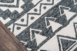 Momeni Mallorca MRC-3 Charcoal Area Rug Close up