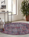 Unique Loom Mangata T-MNG1 Red and Black Area Rug Round Lifestyle Image