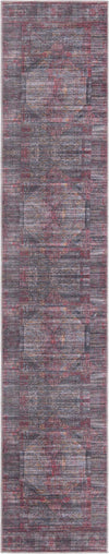 Unique Loom Mangata T-MNG1 Red and Black Area Rug Runner Top-down Image