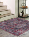 Unique Loom Mangata T-MNG1 Red and Black Area Rug Square Lifestyle Image