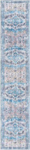 Unique Loom Mangata T-MNG10 Blue Area Rug Runner Top-down Image