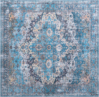 Unique Loom Mangata T-MNG10 Blue Area Rug Square Top-down Image