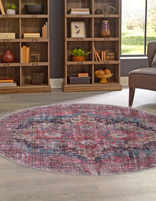 Unique Loom Mangata T-MNG10 Multi Area Rug Round Lifestyle Image