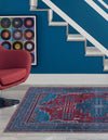 Unique Loom Mangata T-MNG3 Red and Blue Area Rug Rectangle Lifestyle Image