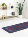 Unique Loom Mangata T-MNG3 Red and Blue Area Rug Runner Lifestyle Image