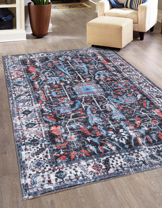 Unique Loom Mangata T-MNG4 Black Area Rug Rectangle Lifestyle Image Feature