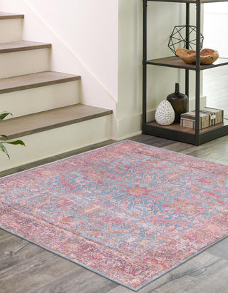 Unique Loom Mangata T-MNG5 Antique Blue Area Rug Square Lifestyle Image